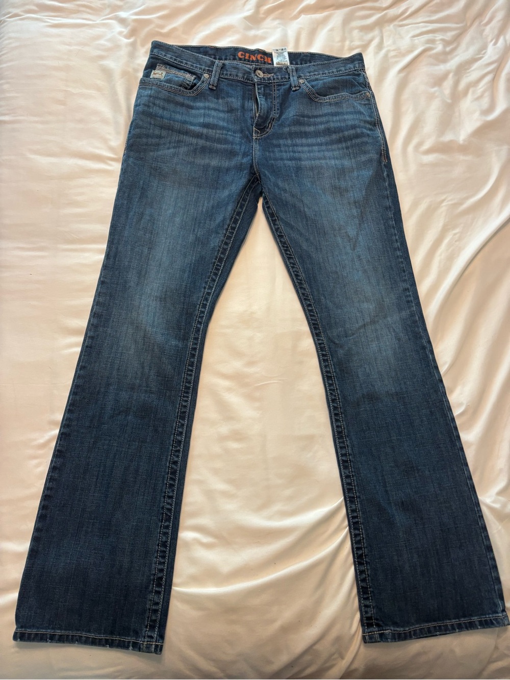 Cinch Men's Bootcut Jeans in Dark Blue Denim